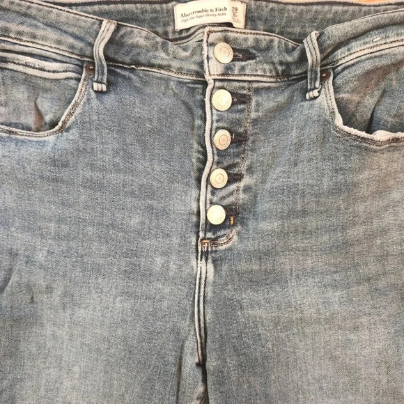 GUC Abercrombie & Fitch High Rise Super Skinny Ankle Jeans, Size 8R/29 - Picture 4 of 10